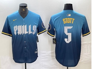 Philadelphia Phillies #5 Bryson Stott 2024 City Cool Base Jersey Blue