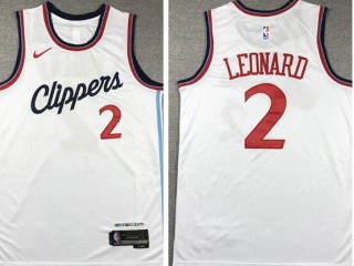 Los Angeles Clippers #2 Kawhi Leonard 2024  Jersey White