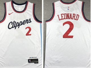 Los Angeles Clippers #2 Kawhi Leonard 2024  Jersey White