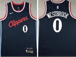 Los Angeles Clippers #0 Russell Westbrook 2024 Jersey Navy Blue
