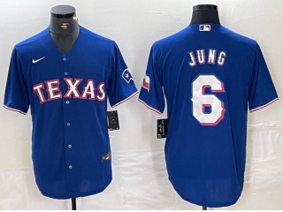 Texas Rangers #6 Josh Jung Cool Base Jersey Blue