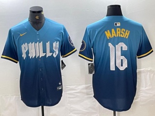 Philadelphia Phillies #16 Brandon Marsh 2024 City Cool Base Jersey Blue