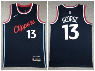 Los Angeles Clippers #13 Paul George 2024 Jersey Navy Blue