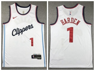 Los Angeles Clippers #1 James Harden 2024 Jersey White
