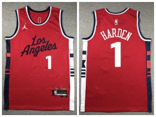 Los Angeles Clippers #1 James Harden 2024 Jersey Red