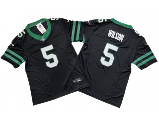 New York Jets #5 Garrett Wilson Vapor F.U.S.E. Limited Jersey Legacy Black