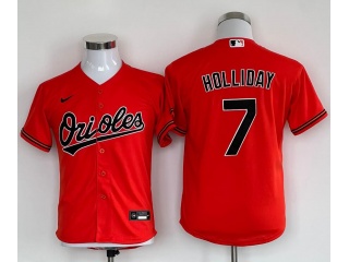 Youth Baltimore Orioles #7 Jackson Holliday Jersey Orange