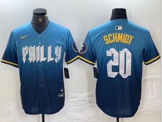 Philadelphia Phillies #20 Philadelphia Phillies #20 Mike Schmidt 2024 City Cool Base Jersey Blue