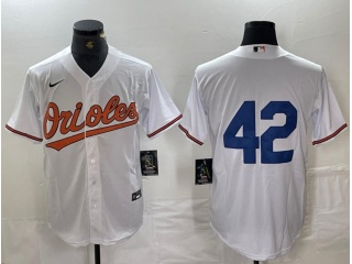 Baltimore Orioles #42 Cool Base Jersey White