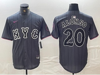 New York Mets #20 Pete Alonso 2024 City Connect Jerseys Black