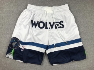 Minnesota Timberwolves Throwback Short White