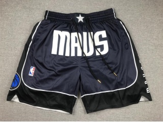 Dallas Mavericks MAVS Throwback Shorts Navy Blue