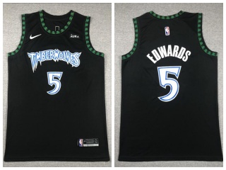 Minnesota Timberwolves #5 Anthony Edwards Classic Jersey Black