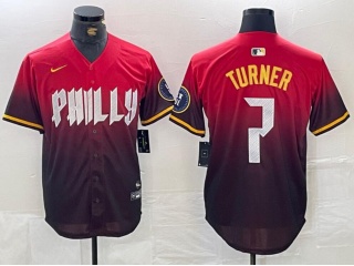 Philadelphia Phillies #7 Trea Turner City Cool Base Jersey Red