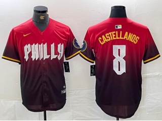 Philadelphia Phillies #8 Nick Castellanos City Cool Base Jersey Red