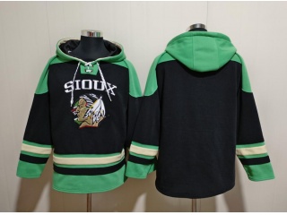 North Dakota Fighting Sioux Blank Hoodie Black