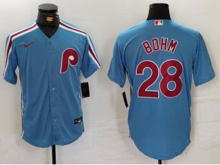 Philadelphia Phillies #28 Alec Bohm Cool Base Jersey Blue