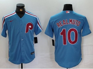 Philadelphia Phillies #10 J.T. Realmuto Cool Base Jersey Blue