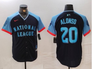 New York Mets #20 Pete Alonso 2024 MLB All-Star Game Limited Player Jersey Navy Blue