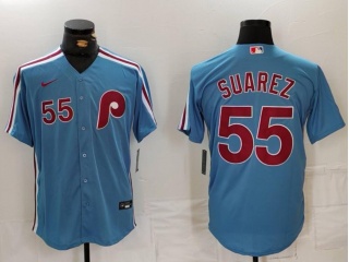 Philadelphia Phillies #55 Ranger Suárez Limited Players Jersey Blue
