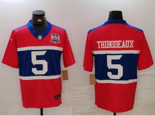 New York Giants #5 Kayvon Thibodeaux with 100th Patch Vapor F.U.S.E. Limited Jersey Century Red