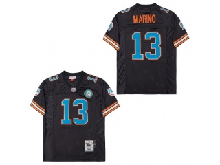 Miami Dolphins #13 Dan Marino 1990 Throwback Jersey Black