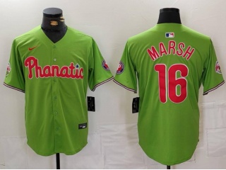 Philadelphia Phillies x Phanatic #16 Brandon Marsh Jersey Green