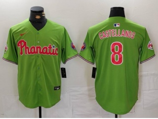 Philadelphia Phillies x Phanatic #8 Nick Castellanos Jersey Green