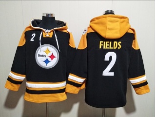 Pittsburgh Steelers #2 Justin Fields Hoodie Black