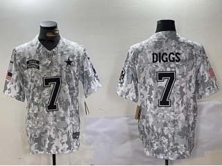 Dallas Cowboys #7 Trevon Diggs 2024 Salute to Service Limited Jersey Arctic Camo