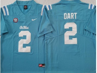 Ole Miss Rebels #2 Jaxson Dart Vapor Limited Jersey Blue