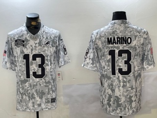 Miami Dolphins #13 Dan Marino 2024 Salute to Service Limited Jersey Arctic Camo