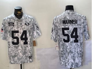 San Francisco 49ers #54 Fred Warner 2024 Salute to Service Limited Jersey Arctic Camo