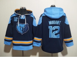 Memphis Grizzlies #12 Ja Morant Hoodie Navy Blue