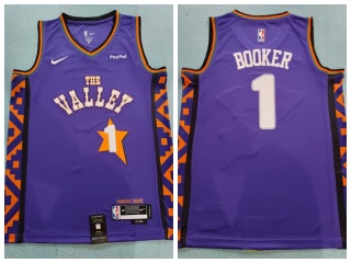 Phoenix Suns #1 Devin Booker 2024-25 City Jersey Purple