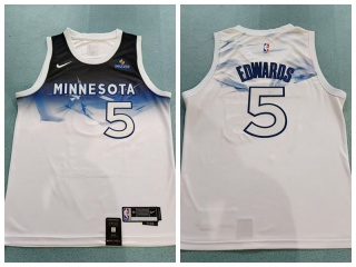 Minnesota Timberwolves #5 Anthony Edwards 2024-25 City Jersey White
