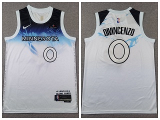 Minnesota Timberwolves #0 Donte DiVincenzo 2024-25 City Jersey White