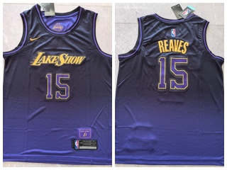 Los Angeles Lakers #15 Austin Reaves 2024-25 City Edition Jersey Purple