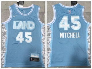 Cleveland Cavaliers #45 Donovan Mitchell 2024-25 City Jersey Blue