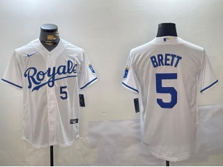 Kansas City Royals #5 George Brett Player Limited Jersey White