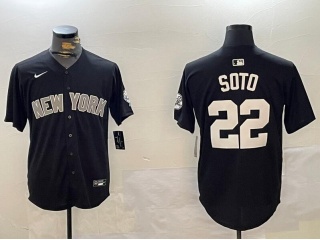 New York Yankees #22 Juan Soto Fashion Jersey Black