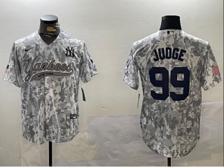 New York Yankees #99 Aaron Judge Salute to Services Jersey Arctic Camo
