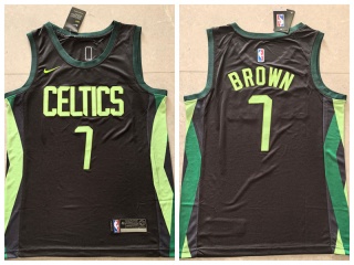 Boston Celtics #7 Jaylen Brown 2024-25 City Editon Jersey Black