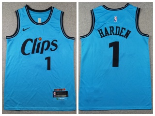 Los Angeles Clippers #1 James Harden 2024-25 City Jersey Blue