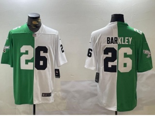 Philadelphia Eagles & Penn State Nittany Lions #26 Saquon Barkley Limited Jersey Kelly Green/White