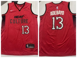 Miami Heat #13 Bam Adebayo 2024-25 City Jersey Red