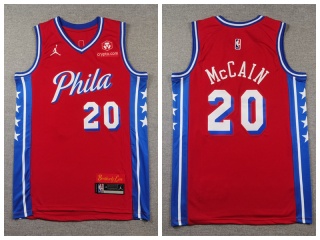 Philadelphia 76ers #20 Jared McCain Jersey Red