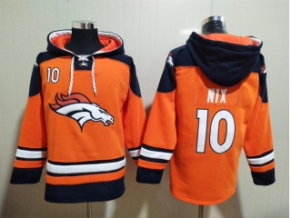 Denver Broncos #10 Bo Nix Hoodie Orange