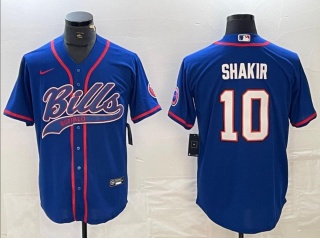 Buffalo Bills #10 Cole Beasley Baseball Jersey Blue