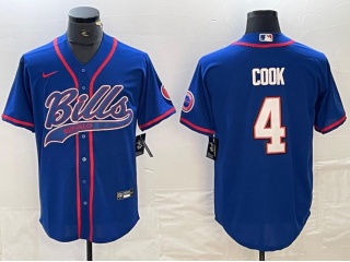 Buffalo Bills #4 James Cook Baseball Jersey Blue